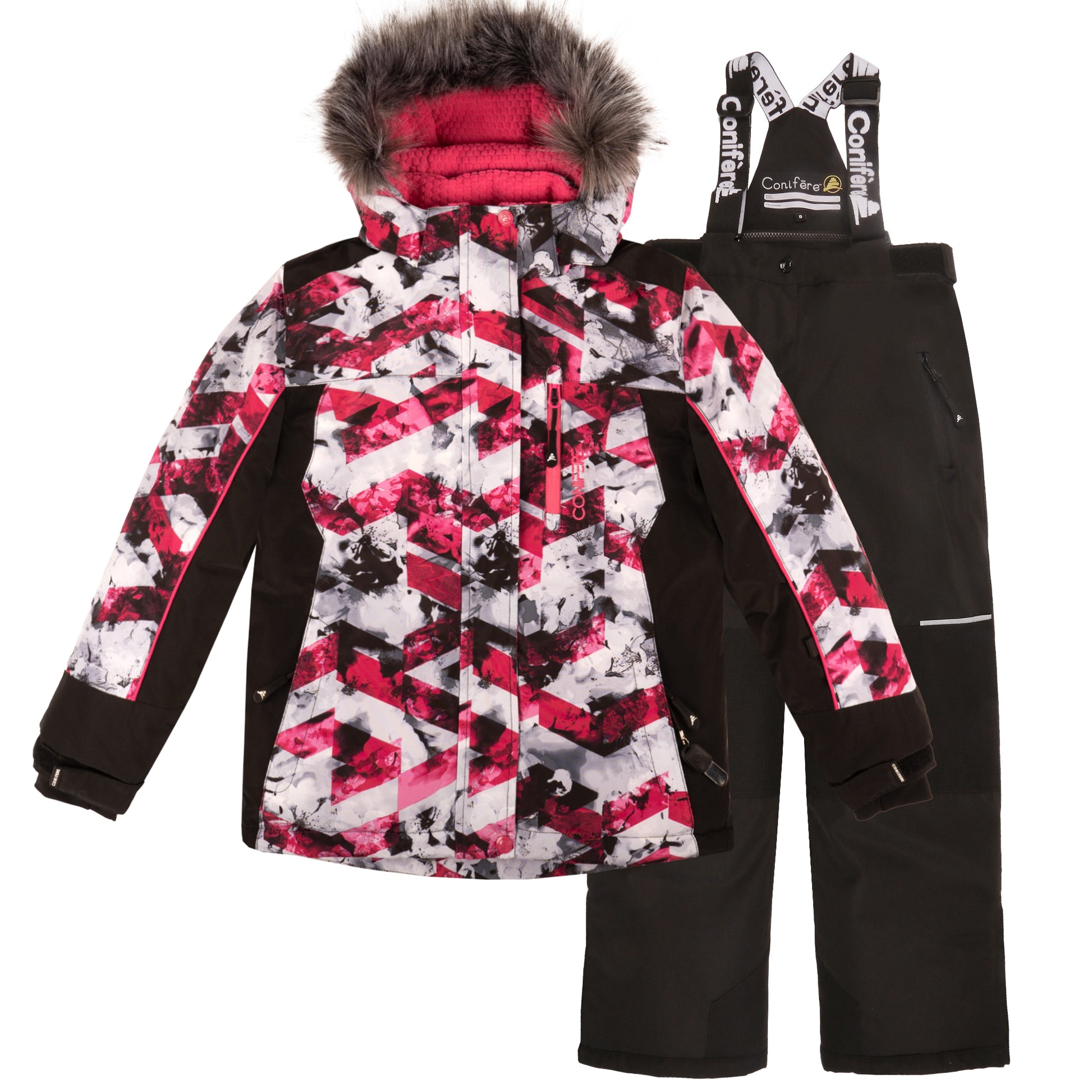 Kids' winter jacket and pants set, cold protection up to -35 C, water repellent shell, LED light zipper gadget, adjustable cuffs, YKK zipper