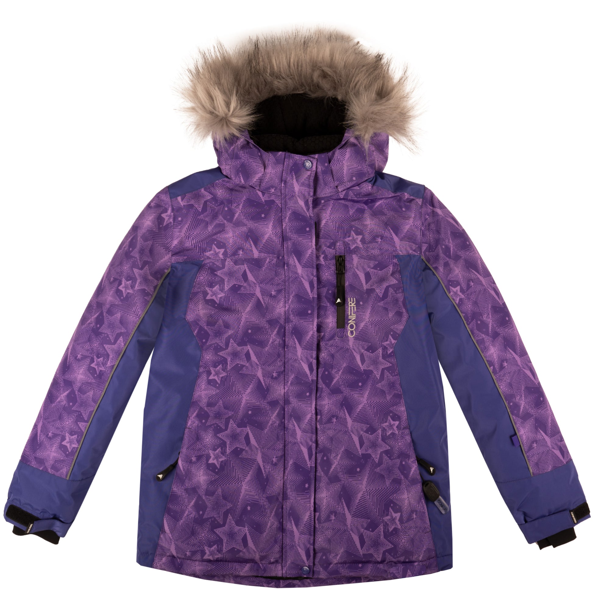 Kids' winter jacket and pants set, cold protection up to -35 C, water repellent shell, LED light zipper gadget, adjustable cuffs, YKK zipper