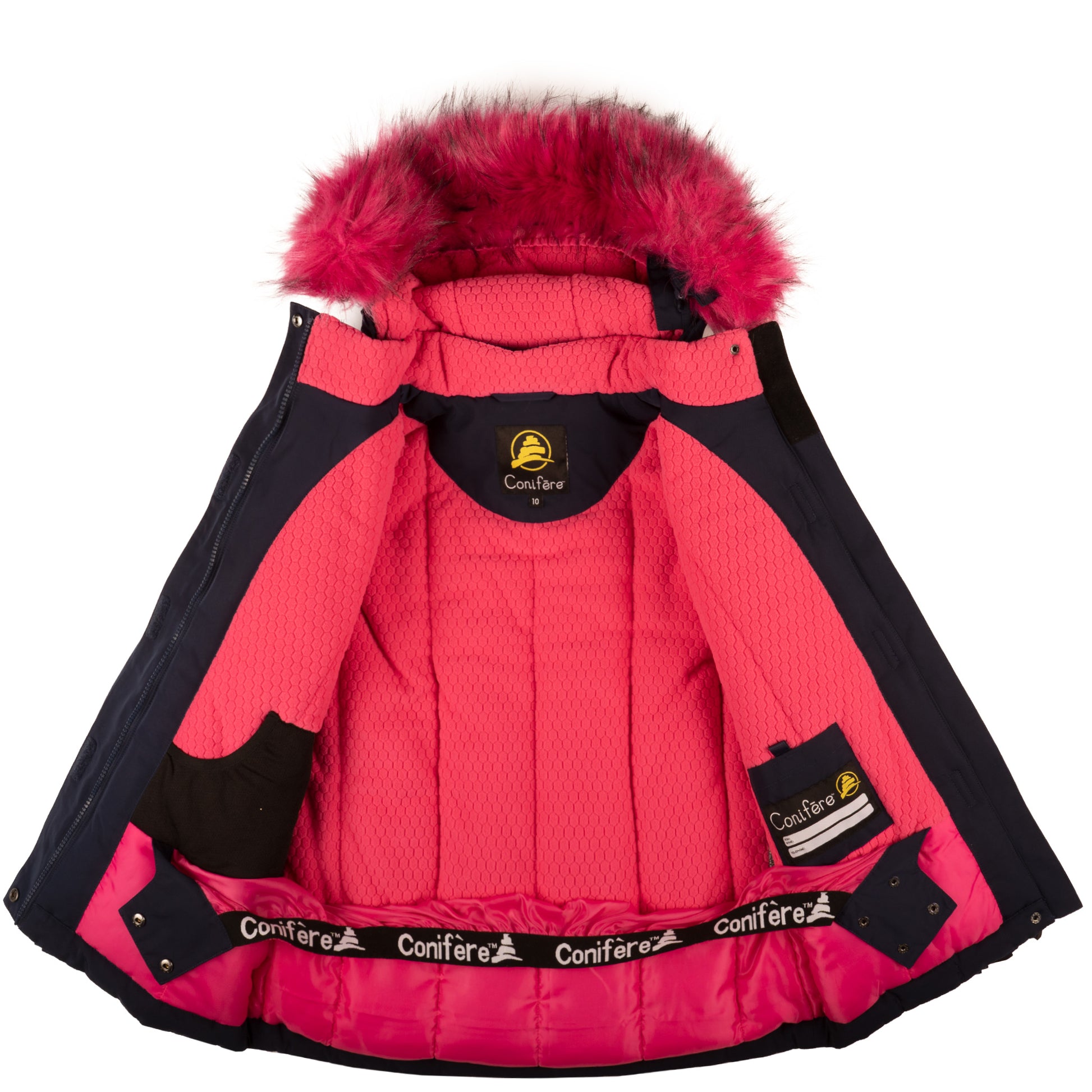 Jacket with -35°C Cold Factor protection, water repellent shell, breathable fabric, wind stopper, removable hood, LED light gadget, fleece and Loft sleeve lining, adjustable cuffs, YKK zipper, snowskirt. Pants with adjustable suspender, reflective piping, Corduratech reinforcement, adjustable hem, side zippers, removable bib