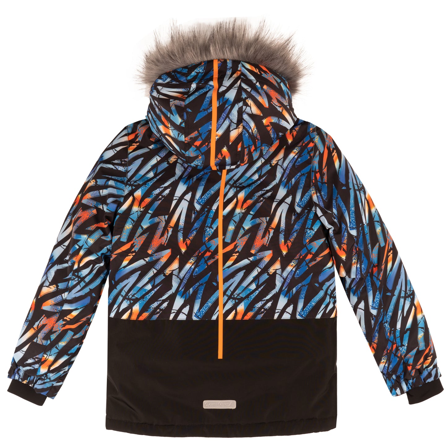 Men's winter jacket with -35 C cold protection, water repellent shell, breathable fabric, LED light, fleece lining, adjustable cuffs, YKK zipper, snowskirt. Includes durable pants with adjustable suspenders, reflective piping, Corduratech reinforcement, adjustable leg hem, side zippers, removable bib
