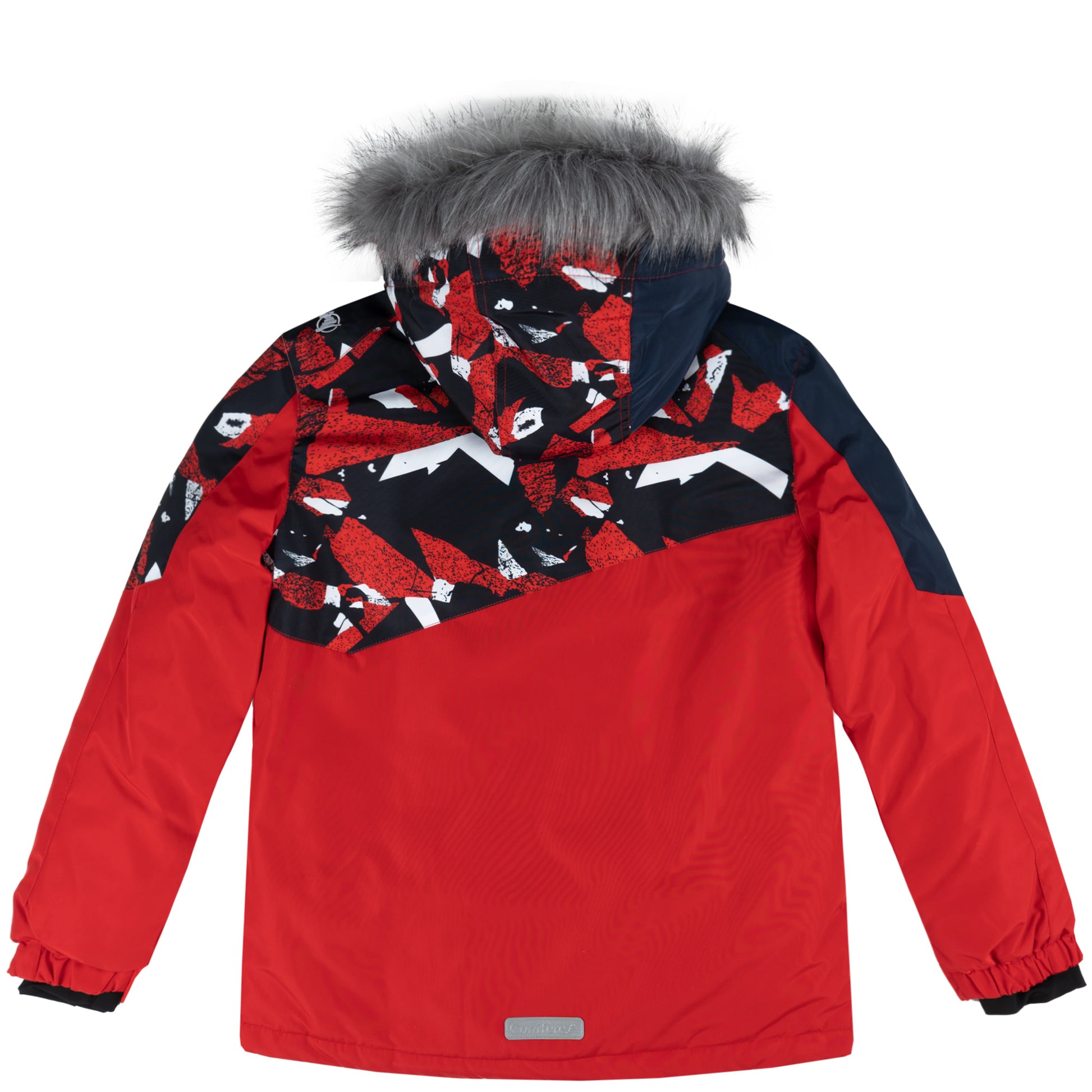 Parka with water resistant outer shell, Cold Factor Protection up to -35°C, wind stopper panel, removable hood and fur trim, LED light, anti-pill polar fleece lining, adjustable cuffs, YKK zipper.