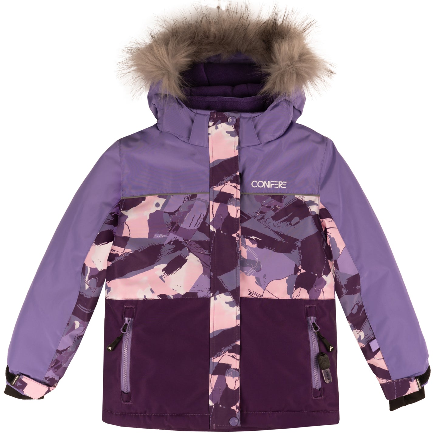 Jacket with -35°C Cold Factor protection, water repellent shell, breathable fabric, wind stopper, removable hood, LED light gadget, fleece and Loft sleeve lining, adjustable cuffs, YKK zipper, snowskirt. Pants with adjustable suspender, reflective piping, Corduratech reinforcement, adjustable hem, side zippers, removable bib