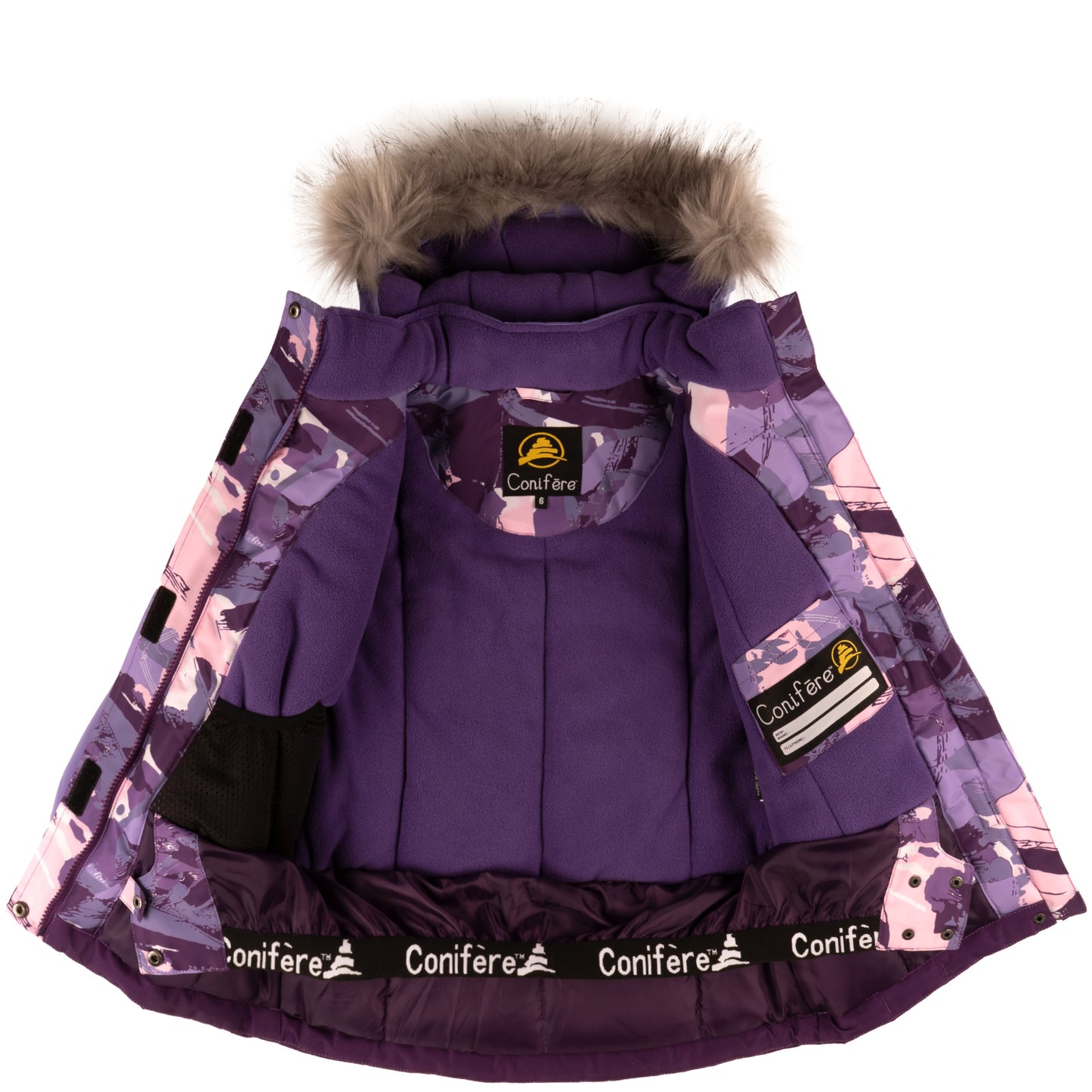Jacket with -35°C Cold Factor protection, water repellent shell, breathable fabric, wind stopper, removable hood, LED light gadget, fleece and Loft sleeve lining, adjustable cuffs, YKK zipper, snowskirt. Pants with adjustable suspender, reflective piping, Corduratech reinforcement, adjustable hem, side zippers, removable bib