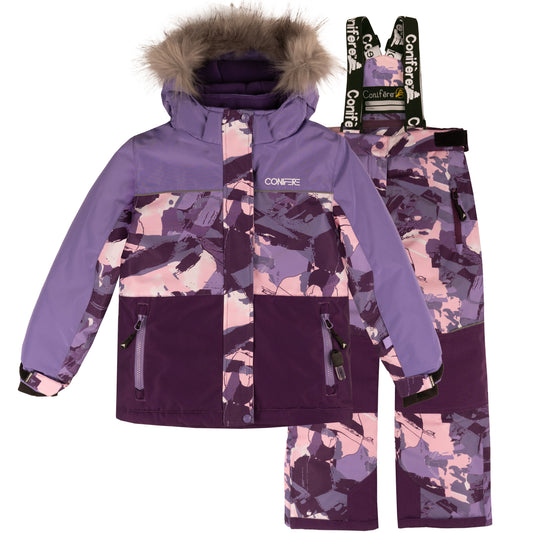 Purple NEBLINA Girl's Snowsuit Set