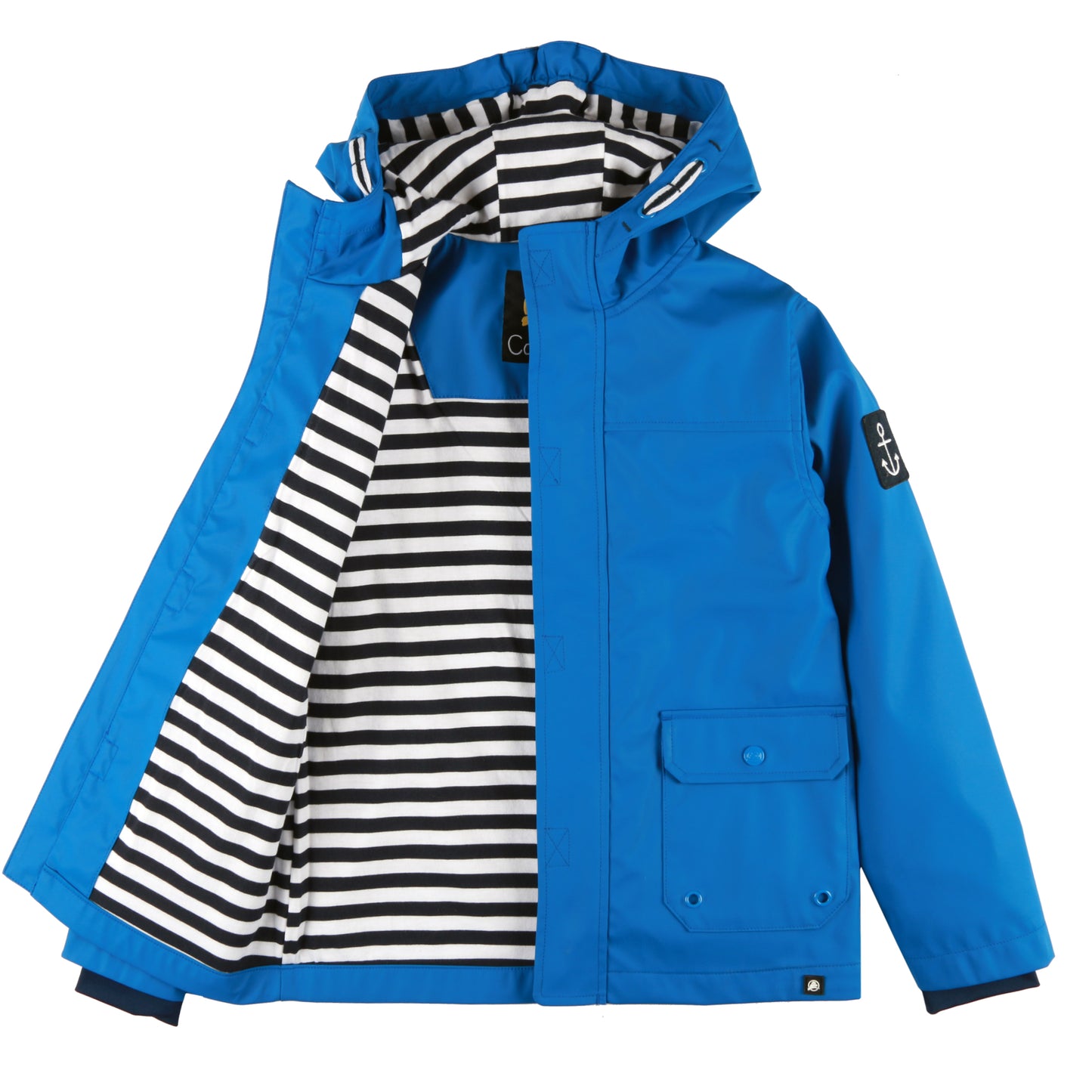 Blue Boys' Striped Raincoat