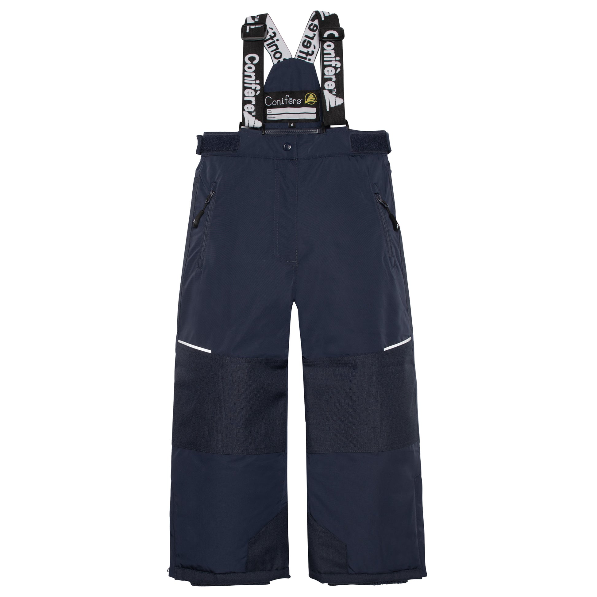 Insulated jacket with cold protection up to -35 C, water repellent shell, breathable fabric, removable hood, LED light, fleece lining, adjustable cuffs, YKK zipper, snowskirt. Pants feature adjustable suspenders, reflective piping, elastic waistband, Corduratech reinforcement, adjustable leg hem, side zippers, and removable bib