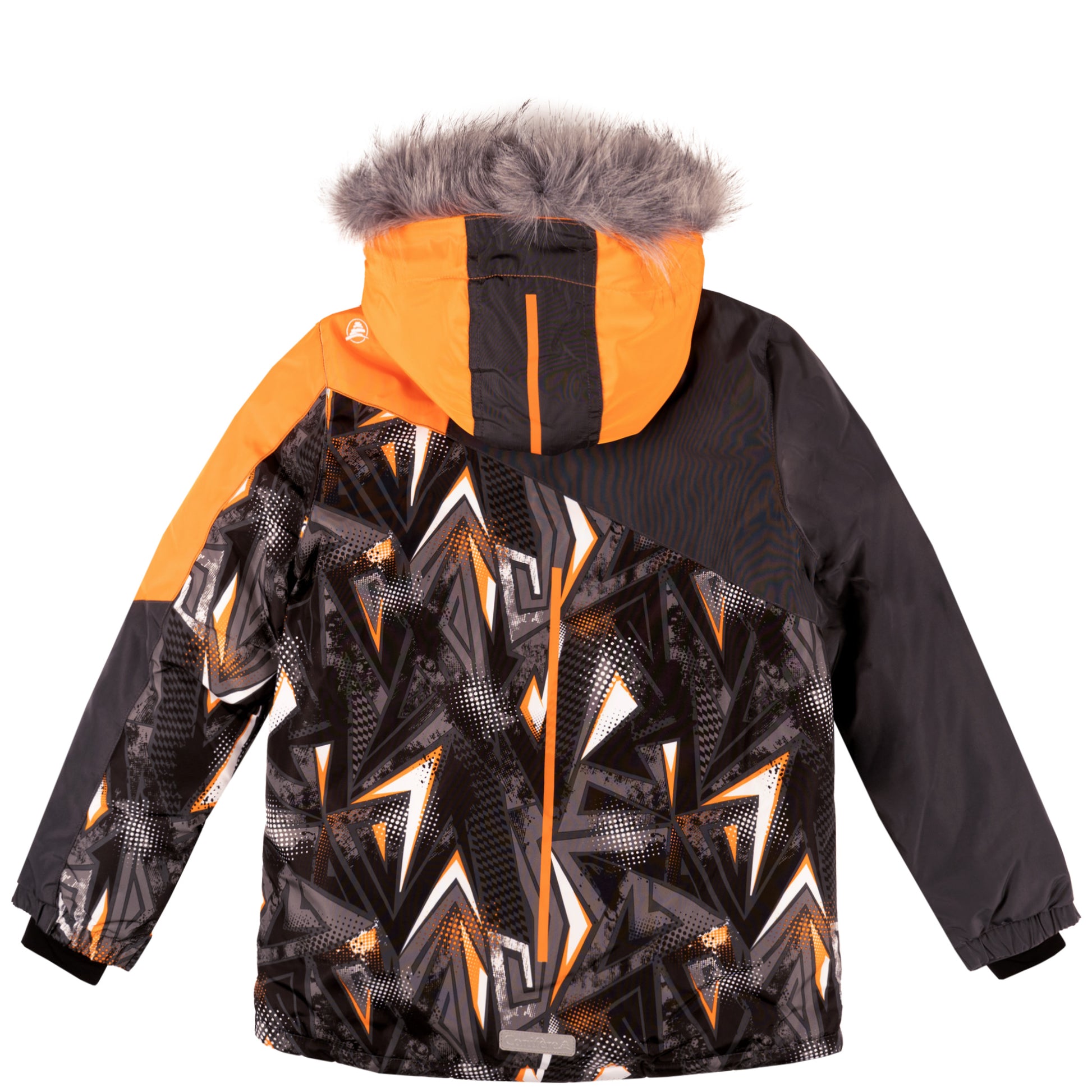 Insulated jacket with cold protection up to -35 C, water repellent shell, breathable fabric, removable hood, LED light, fleece lining, adjustable cuffs, YKK zipper, snowskirt. Pants feature adjustable suspenders, reflective piping, elastic waistband, Corduratech reinforcement, adjustable leg hem, side zippers, and removable bib