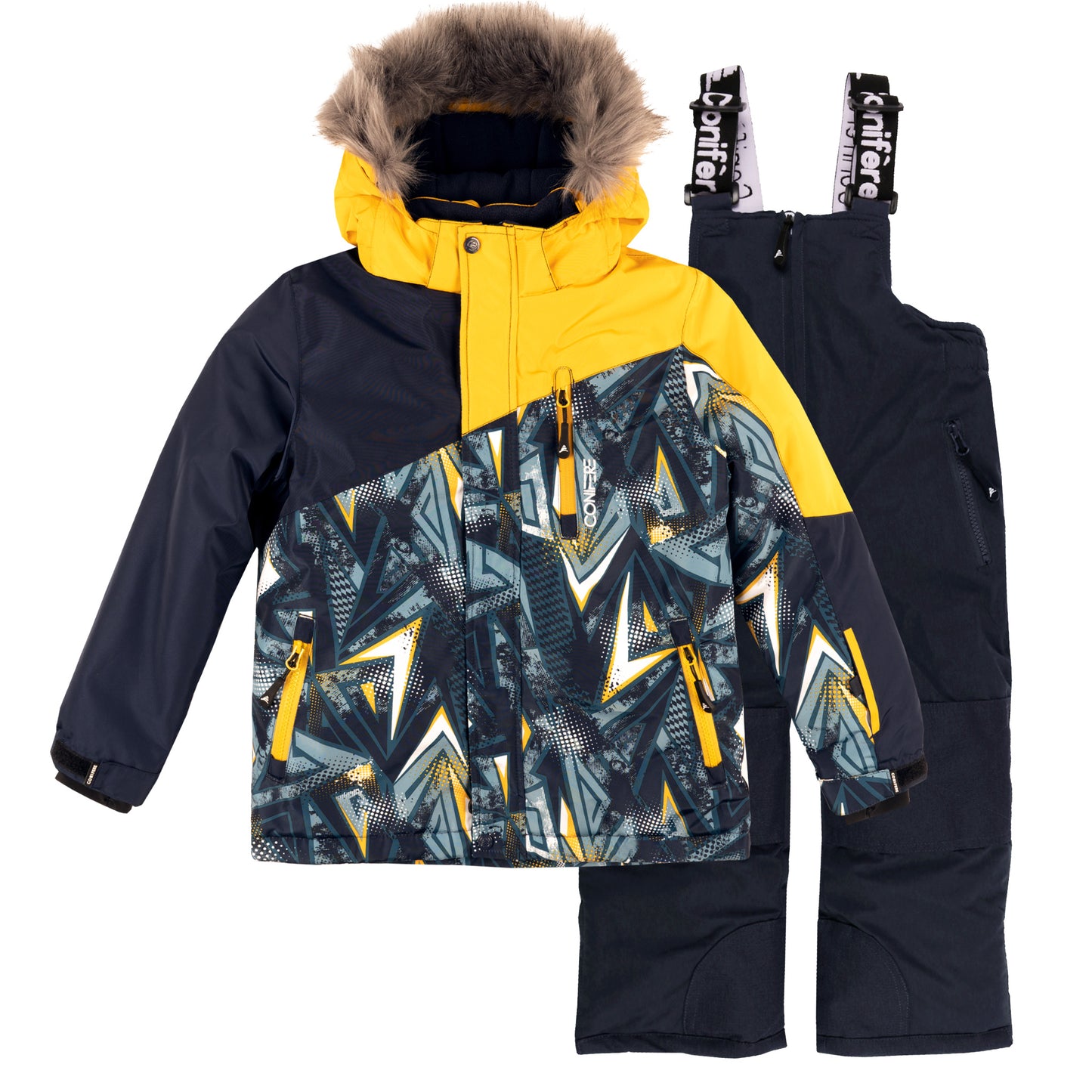 TRIGLAV - Toddler Boys Gold/Navy Snowsuit Set