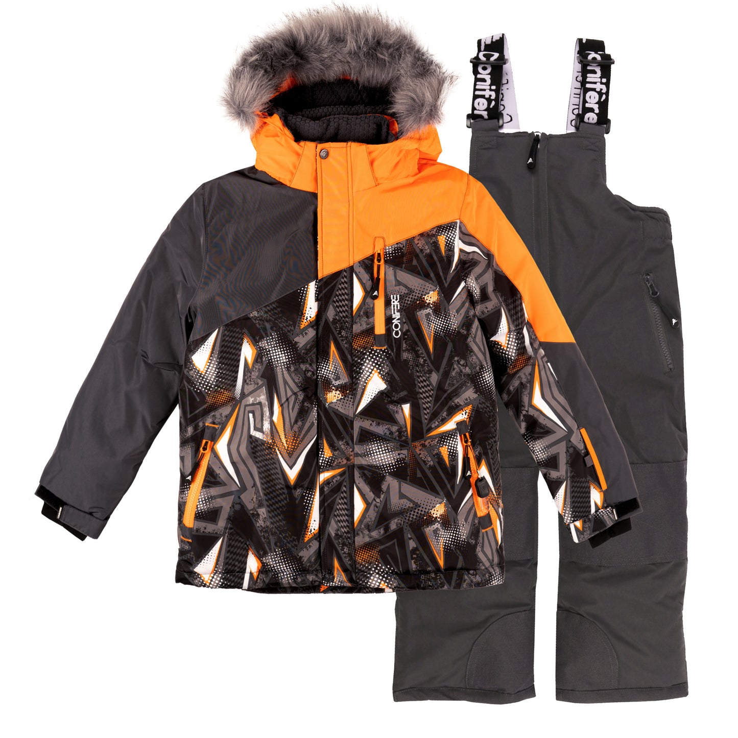 TRIGLAV - Ensemble de neige orange/gris pour tout-petit garçon